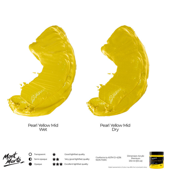 Dimension Acrylic Premium 250ml - Pearl Yellow Mid