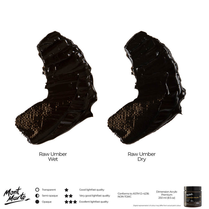 Dimension Acrylic Premium 250ml - Raw Umber
