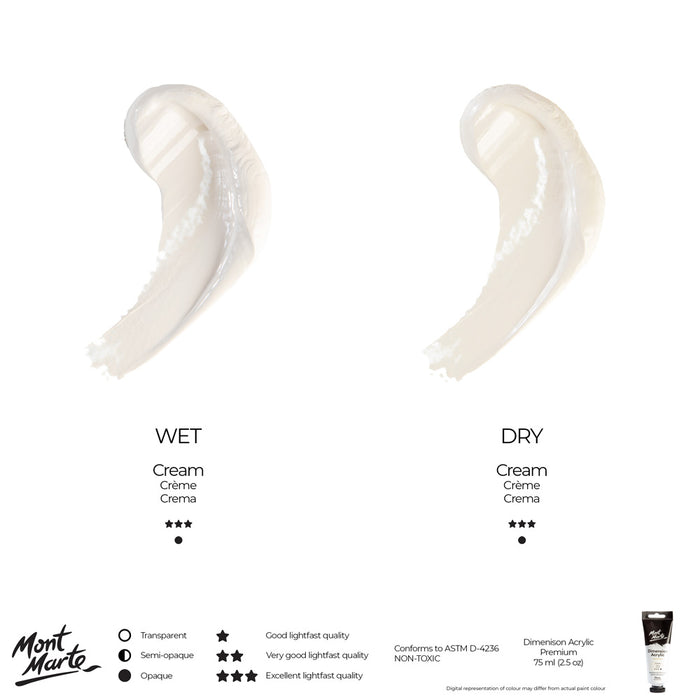 Dimension Acrylic Premium 75ml Tube - Cream