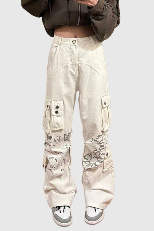 Dion Print Cargo Jeans