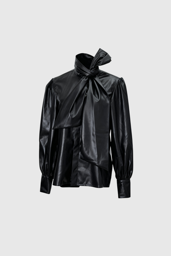 Dionisio Tie Up Leather Shirt