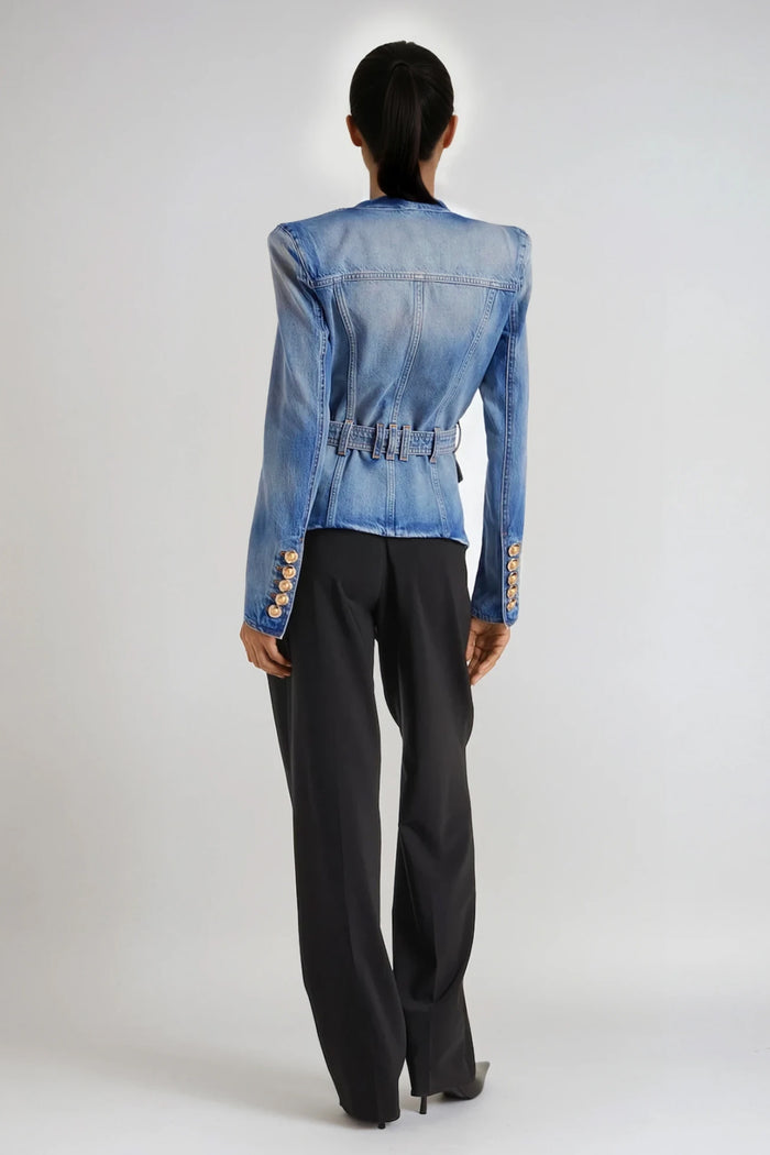 Dionysia Plunge Denim Jacket