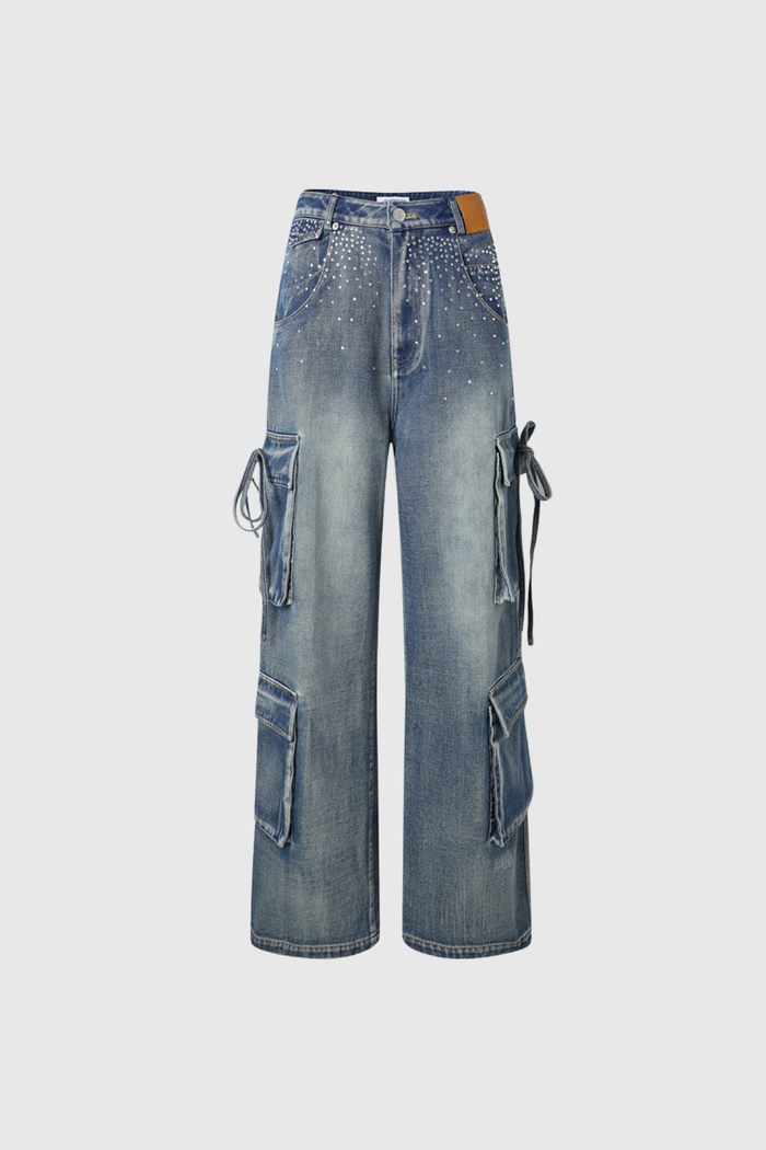 Dionysos Rhinestone Cargo Jeans