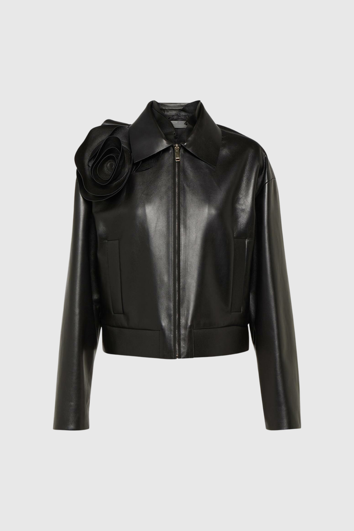 Dipa Flower Leather Jacket