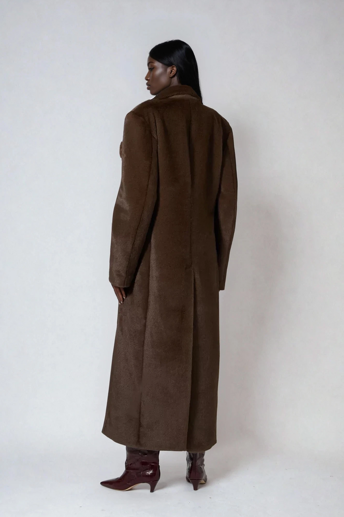 Dizzy Flower Faux Fur Coat