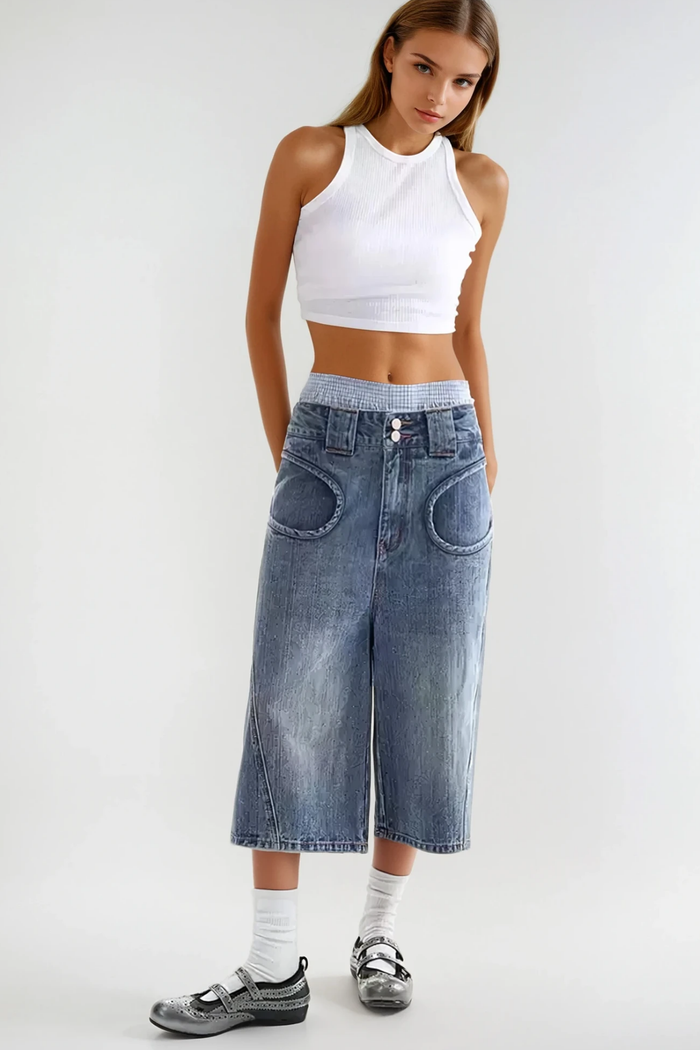 Docia Deconstruct Capri Jeans