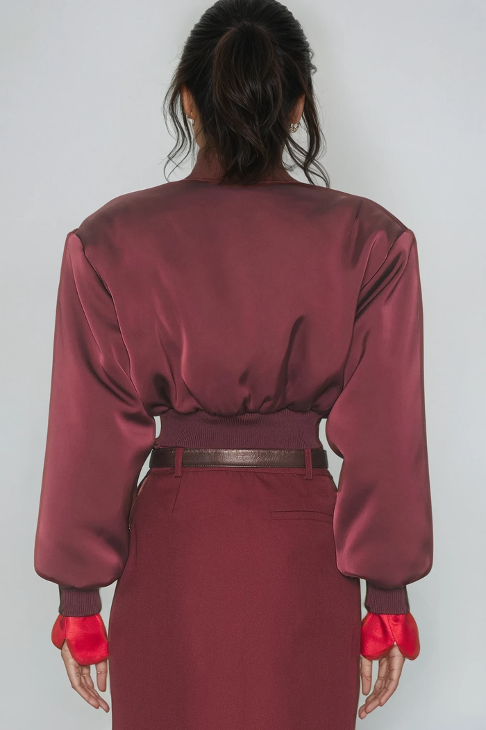 Doireann Crop Satin Jacket