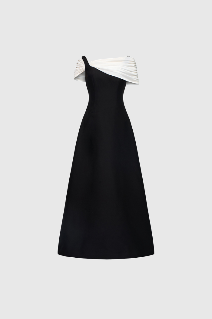 Dominykas Asymmetric Off Shoulder Midi Dress