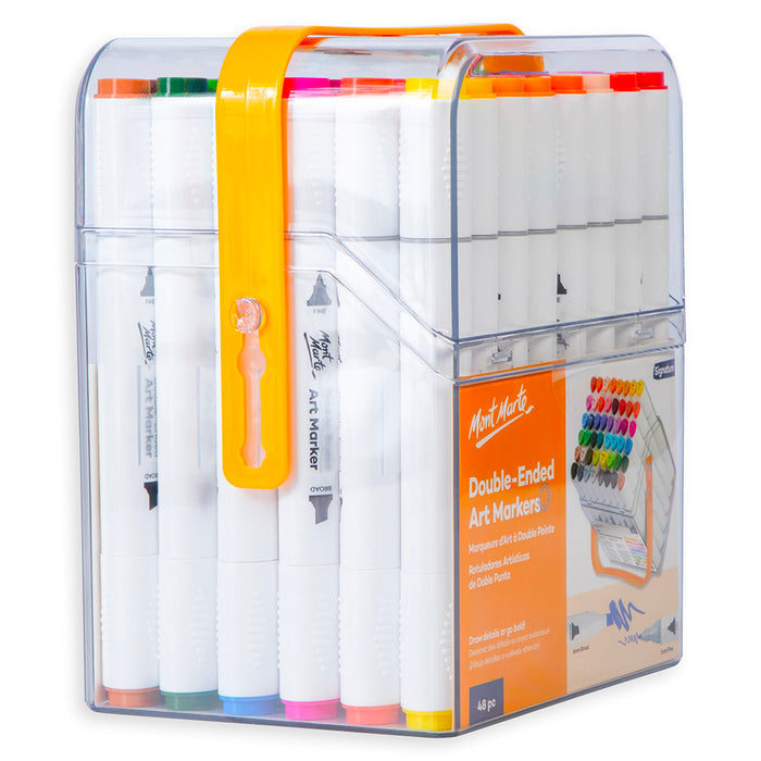 Double-Ended Art Markers in Case Signature 48pc