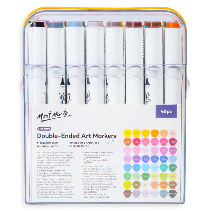 Double-Ended Art Markers in Case Signature 48pc