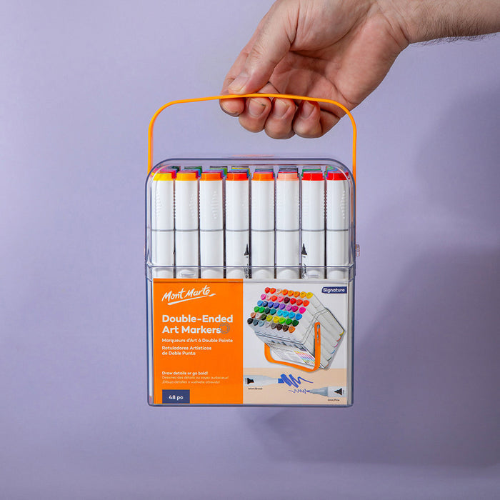 Double-Ended Art Markers in Case Signature 48pc