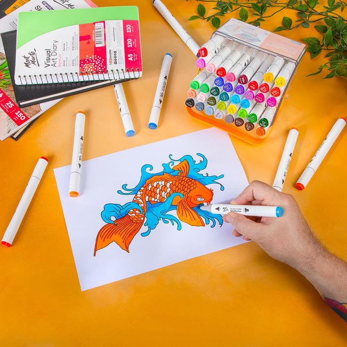 Double-Ended Art Markers in Case Signature 48pc