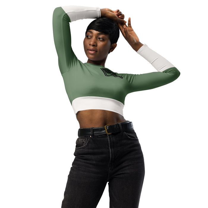 DTI Sage Recycled long-sleeve crop top