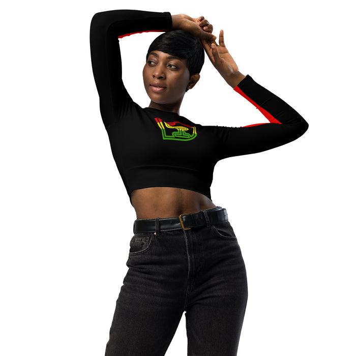 DTI Ska Line Recycled long-sleeve crop top