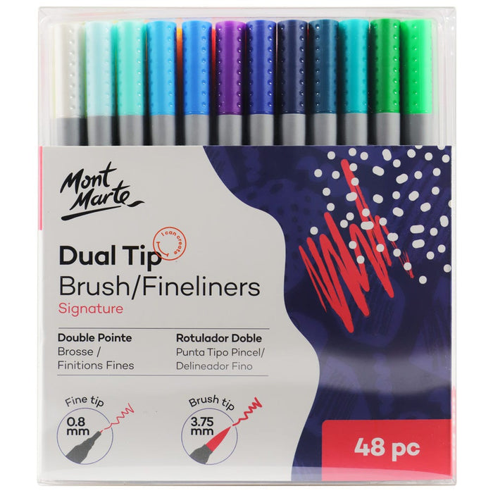 Dual Tip Brush/Fineliners Signature  48pc