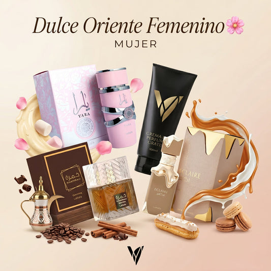 Dulce Oriente: Yara + Khamrah Qahwa + Eclaire Lattafa