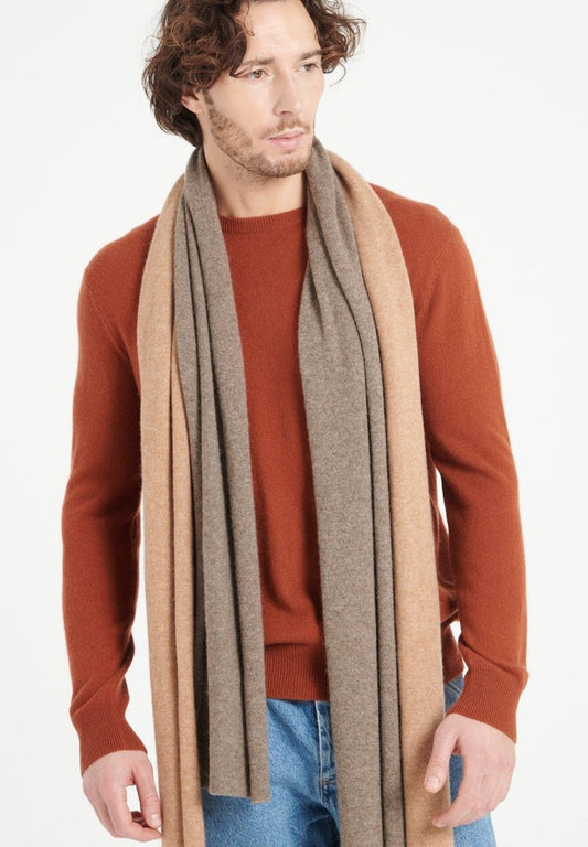 Echarpe en cachemire camel
