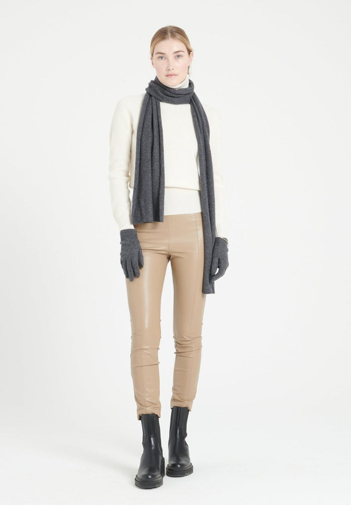 Echarpe en cachemire gris anthracite