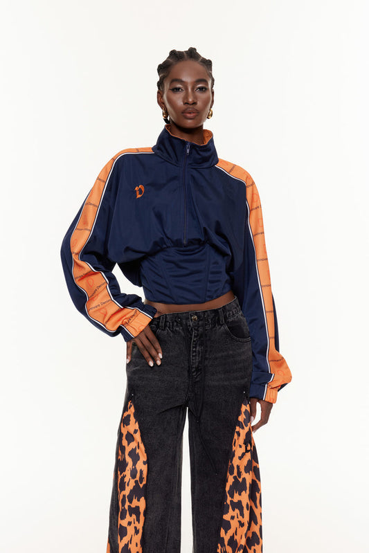 Edelgard Lace Up Corset Print Top