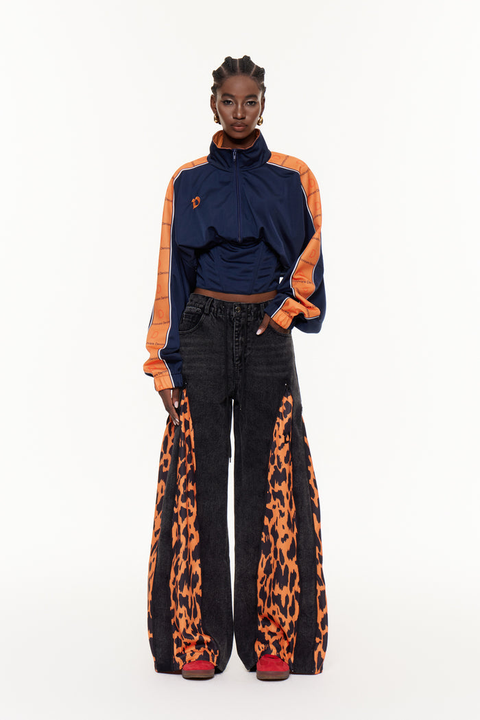 Edelgard Lace Up Corset Print Top
