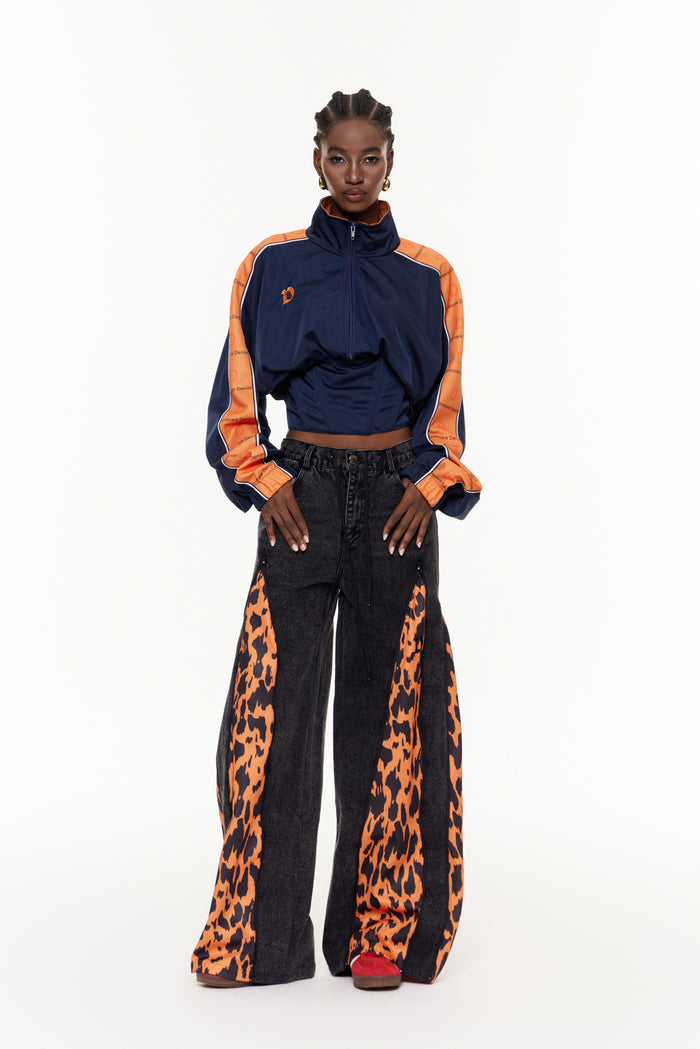Edelgard Lace Up Corset Print Top