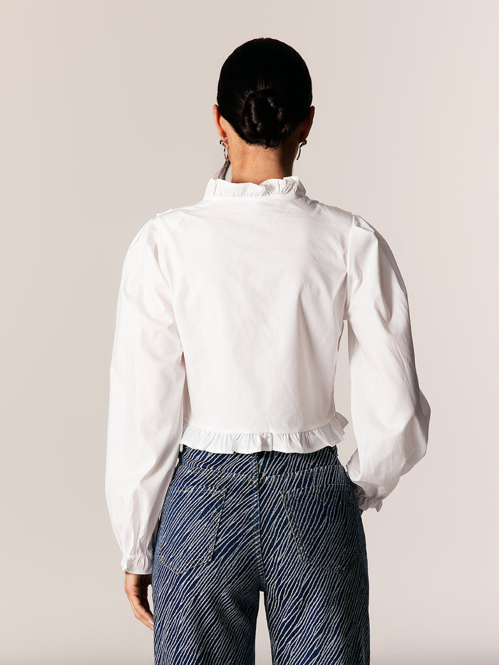 Edeltraut Balloon Sleeve Ruffle Shirt