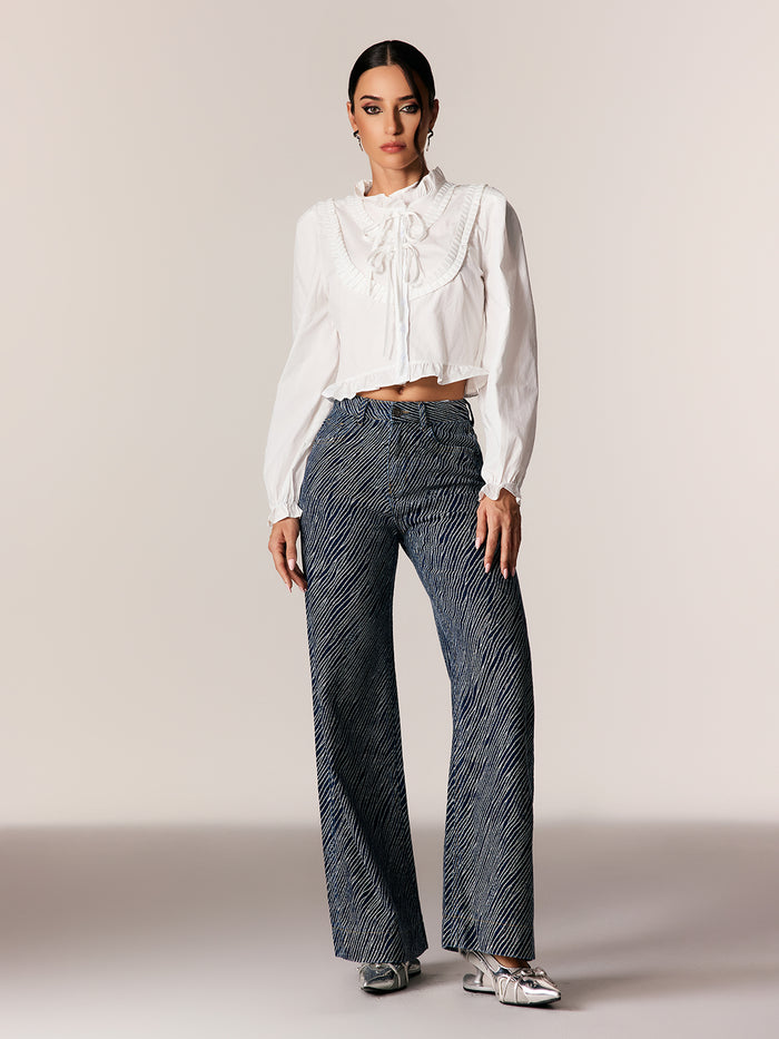 Edeltraut Balloon Sleeve Ruffle Shirt
