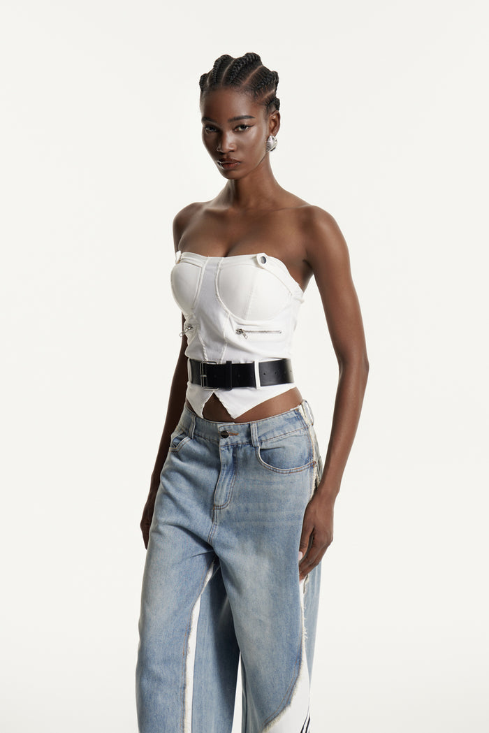 Edmondo Strapless Buckle Top