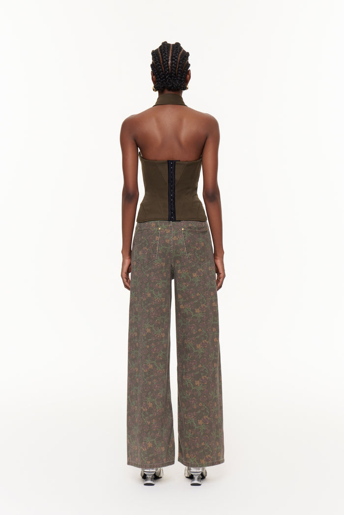 Ehecatl Floral Rhinestone Jeans