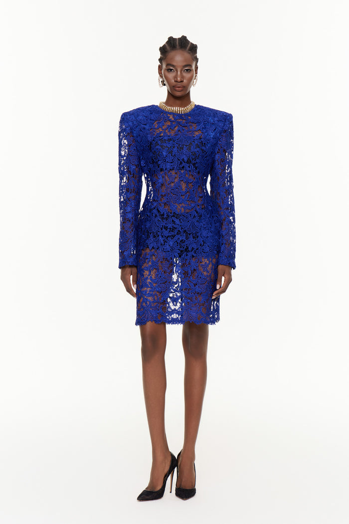 Eider Embroidered Floral Cutout Mini Dress