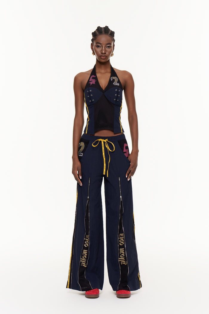 Eigyr Halter Neck Deconstruct Pants Set