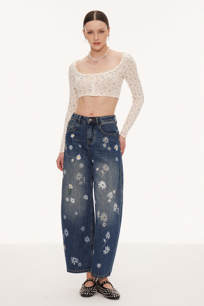 Eiluned Floral Crop Top