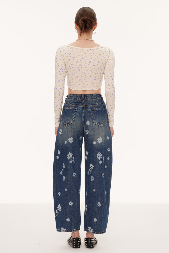 Eiluned Floral Crop Top