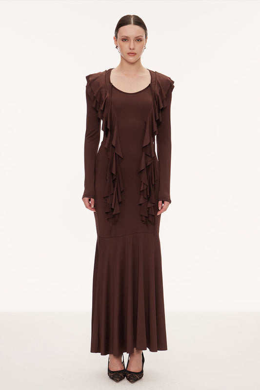 Eirene Ruffle Maxi Dress