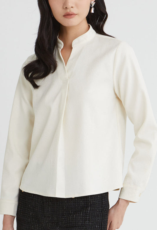 Elegant V-Neck Blouse