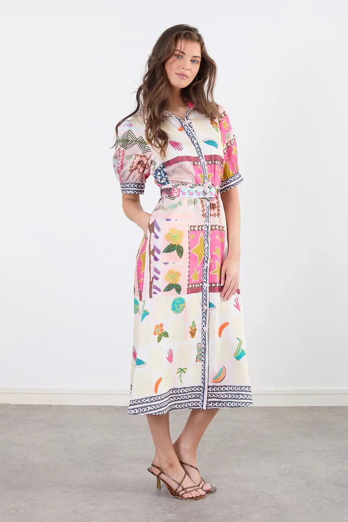 Eliza Shirt Dress (Pink)