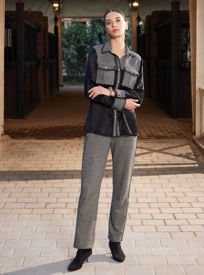 Elpis Modal Satin Black Top