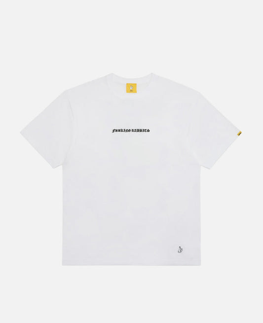 Embroidery Carrot Rabbit T-Shirt (White)