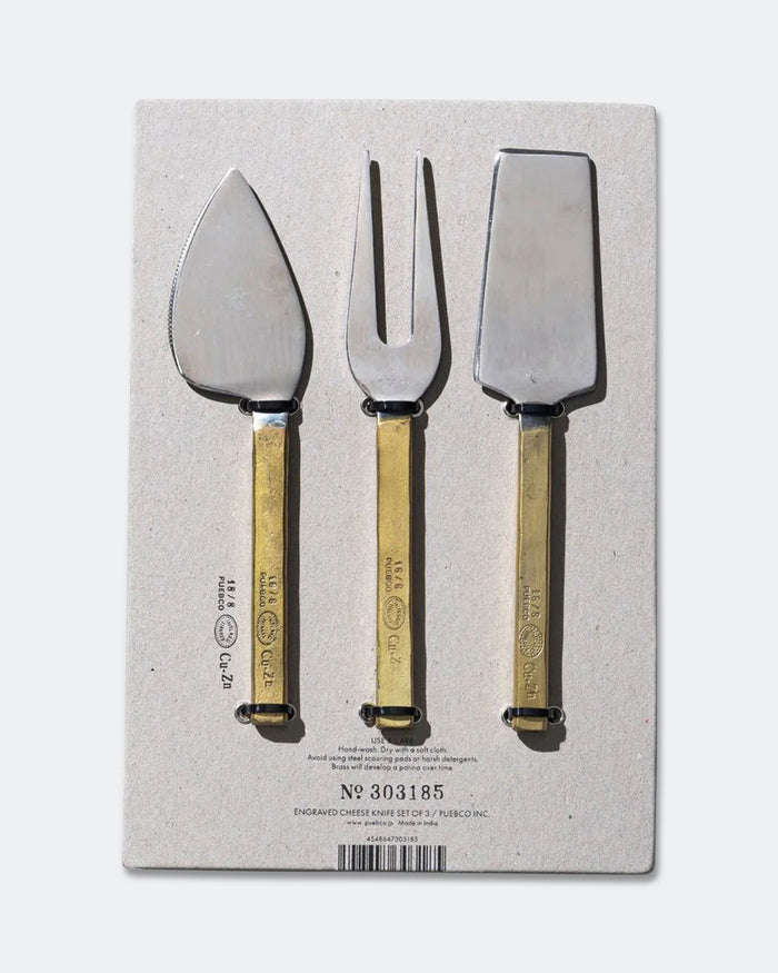 Engraved Cheese Knife Set of 3