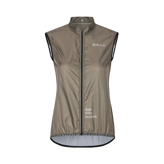 ES16 Open Back vindvest Grey. Women