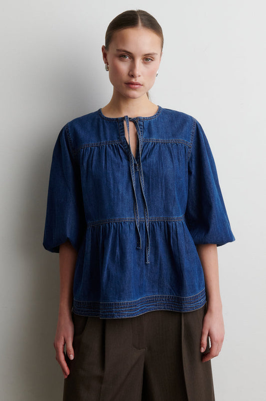 Evana Denim Blouse