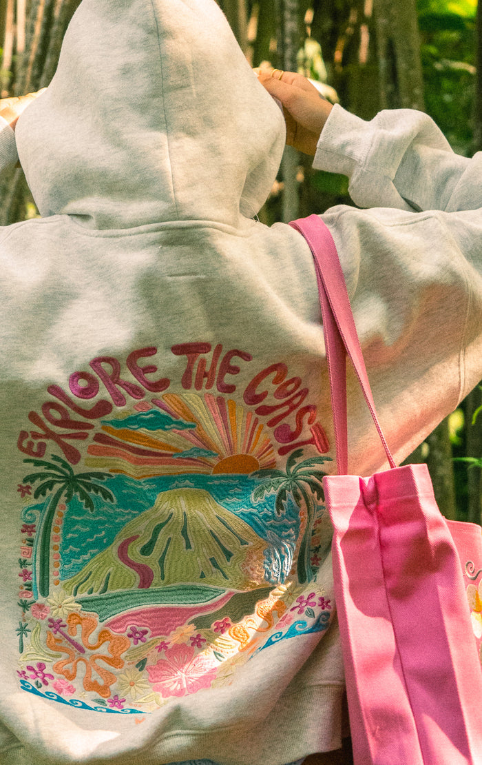 Explore the Coast Hoodie (Exclusive)- Heather Grey