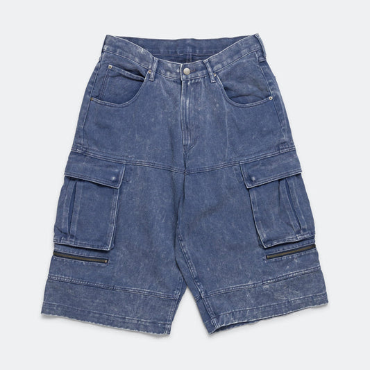 Faded Cargo Shorts - Blue