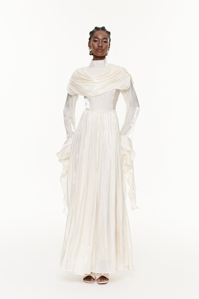 Faiz Ruch Bell Sleeve Maxi Dress