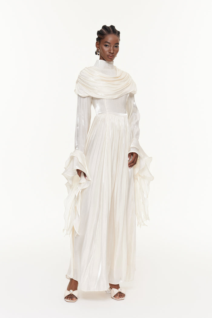 Faiz Ruch Bell Sleeve Maxi Dress