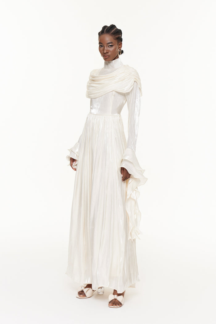 Faiz Ruch Bell Sleeve Maxi Dress