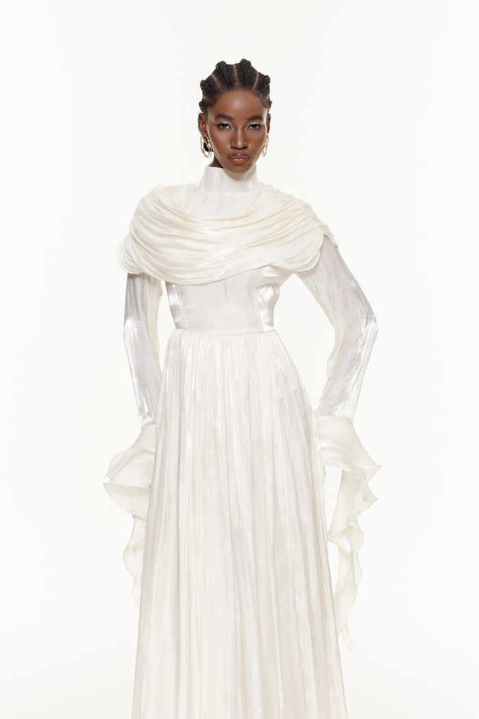 Faiz Ruch Bell Sleeve Maxi Dress