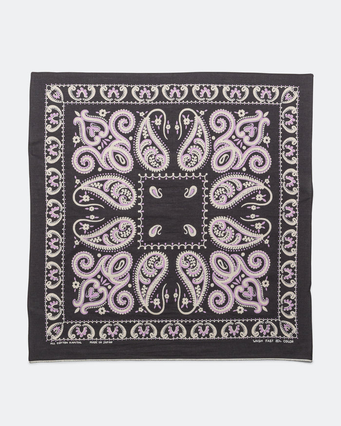 Fastcolor Selvedge Bandanna (SAMBO Paisley) 20x20 - Black