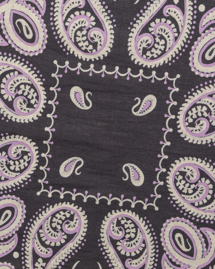 Fastcolor Selvedge Bandanna (SAMBO Paisley) 20x20 - Black