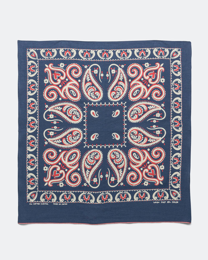 Fastcolor Selvedge Bandanna (SAMBO Paisley) 20x20 - Navy